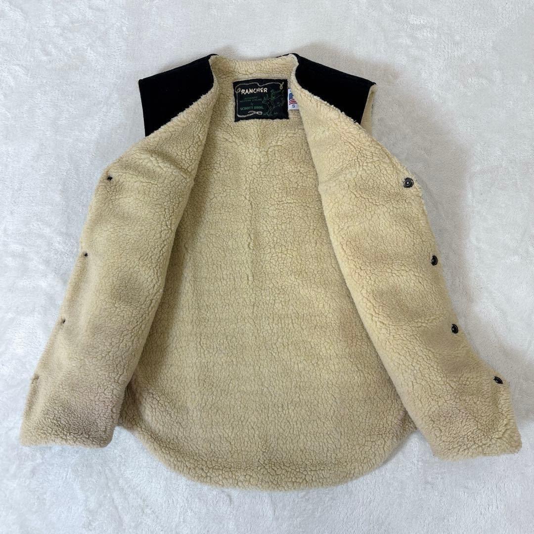 美品] Schott × BACKDROP 別注 クロスボーン ボア ベストS - メルカリ