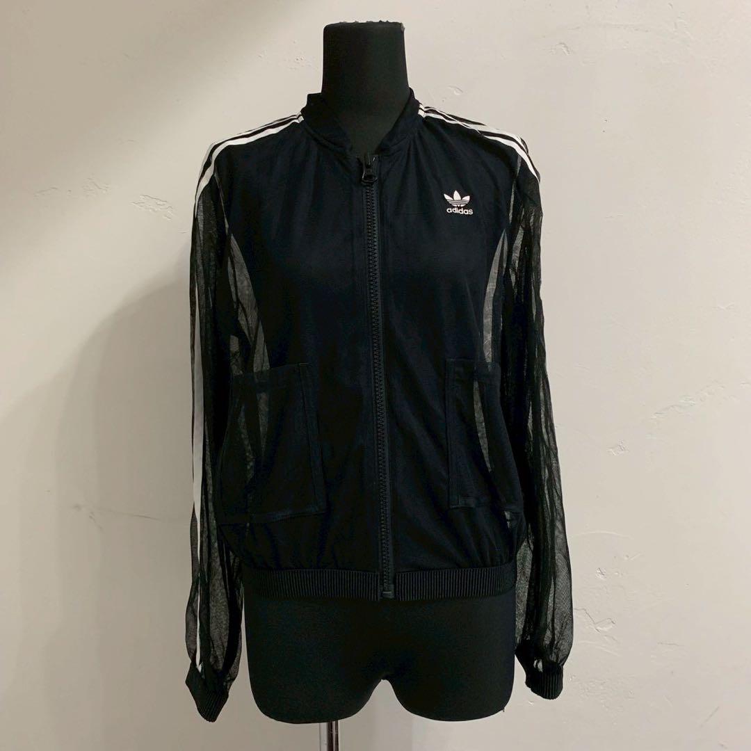 水原希子 adidas アディダス シアー トラックジャケット 黒 M - メルカリ