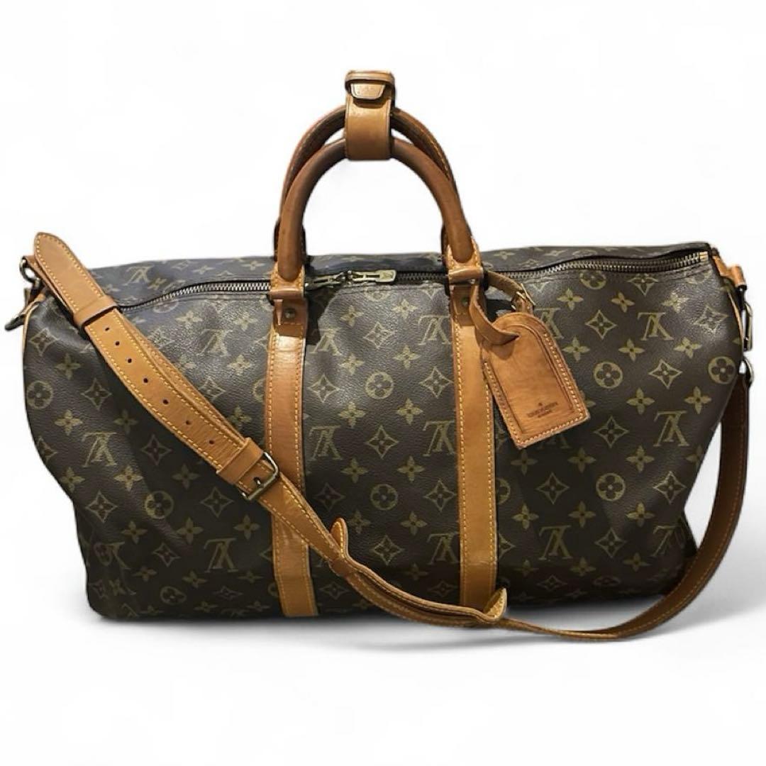 ルイ・ヴィトン キーポル バンドリエール 50 （ストラップ等付属品全て有り) louis-vuitton-keepall-
