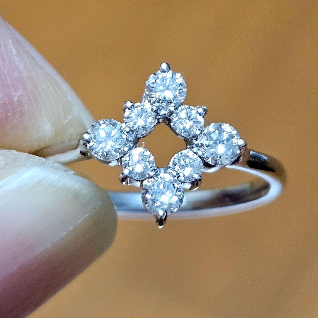 １点物♪　K18WG　0.3ct　ダイヤリング　5号