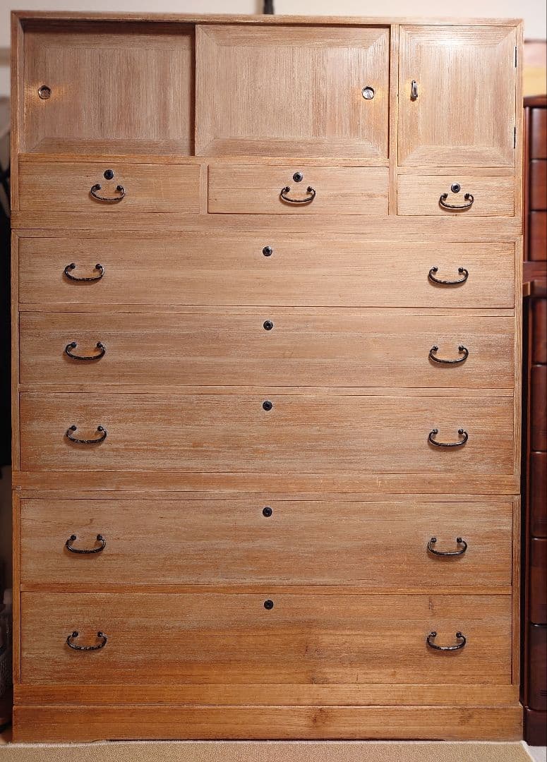 【期間限定出品】総桐　和箪笥　年代物 桐箪笥 和モダン 昭和レトロ 桐 天然木 完成品 国産 日本製 和箪笥 桐