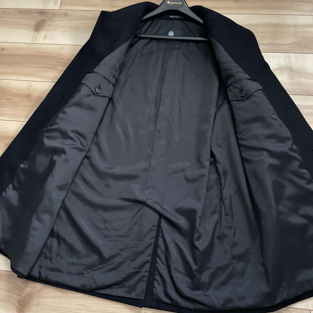美品】アクアスキュータム 最高級 カシミヤ100% バルマカーンコート