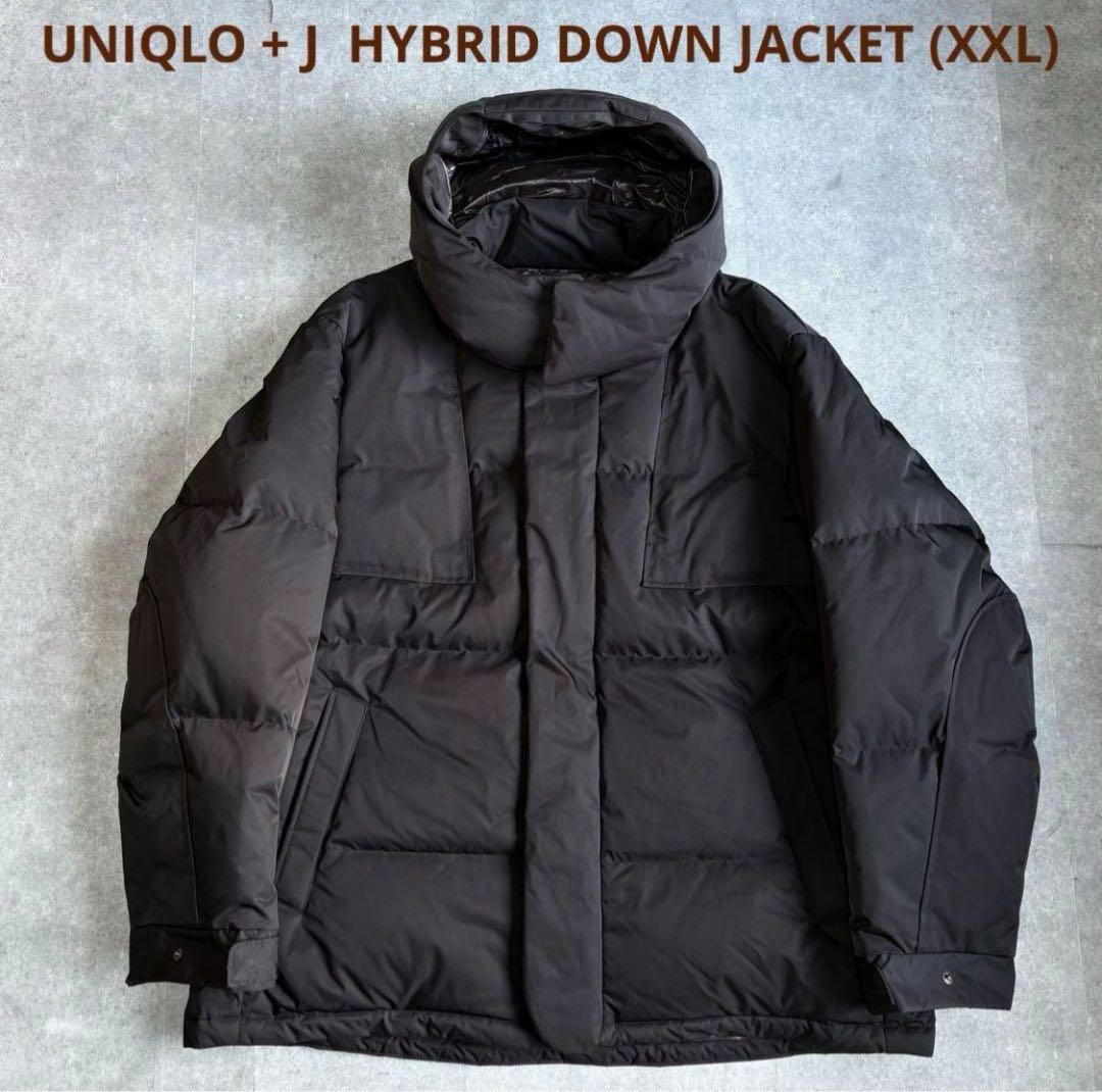 UNIQLO + J HYBRID DOWN JACKET 希少XXL ブラック Uniqlo Jil Sander +J Hybrid Down Parka Men New Beautiful Black XL