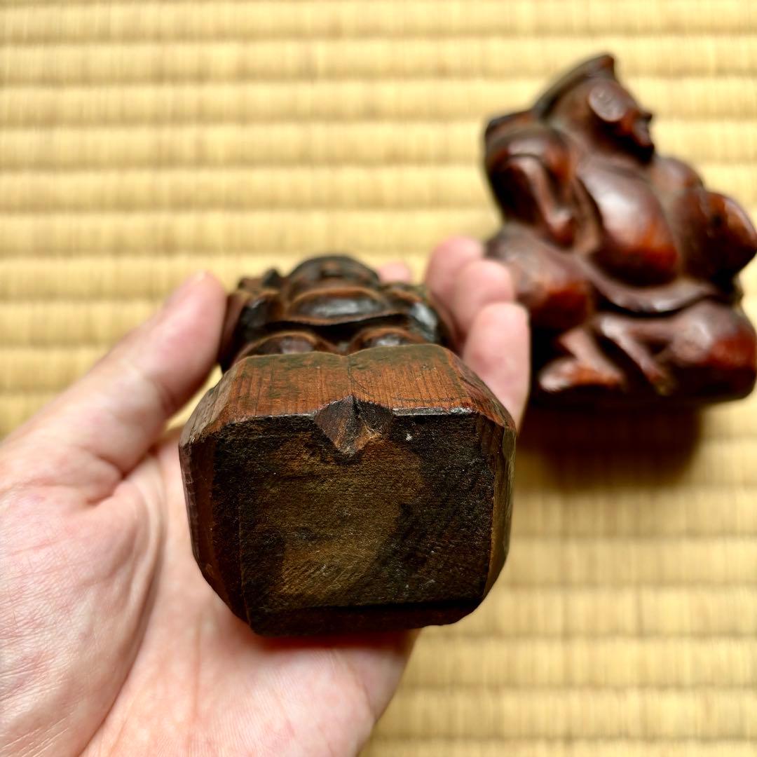 恵比寿 大黒 木彫 郷土玩具 時代 骨董 古美術 張子型 江戸 明治 昭和