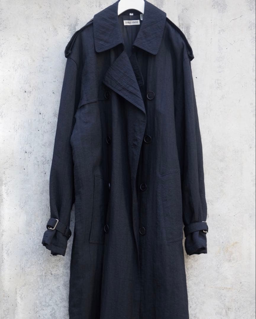 1980s giorgio armani ロングコート ジョルジオアルマーニ - メルカリ