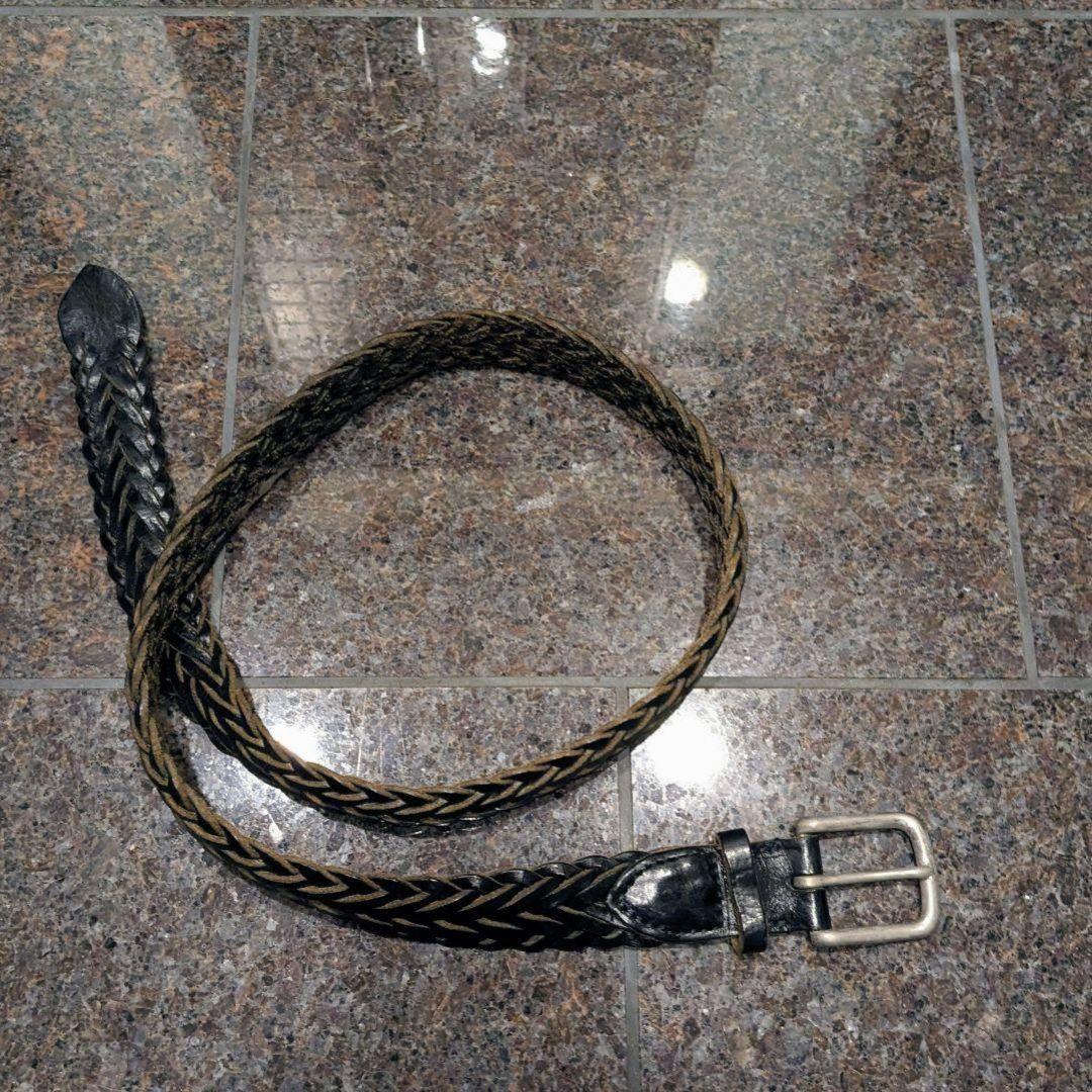 レザー編み込みベルト ブラック/ブラウン 楽天市場】本革 8本編み メッシュベルト 編み込みベルト 編み込み