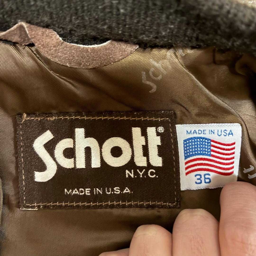 USA製 SCHOTT【スエードレザー 】ボンバージャケット M 90s 短丈