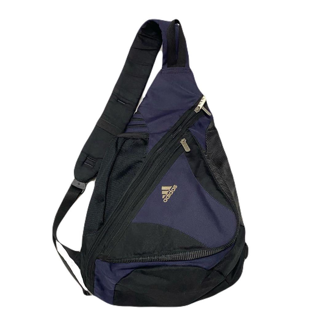 90s 00s adidas Y2K ワンショルダー バッグ ネイビー - メルカリ