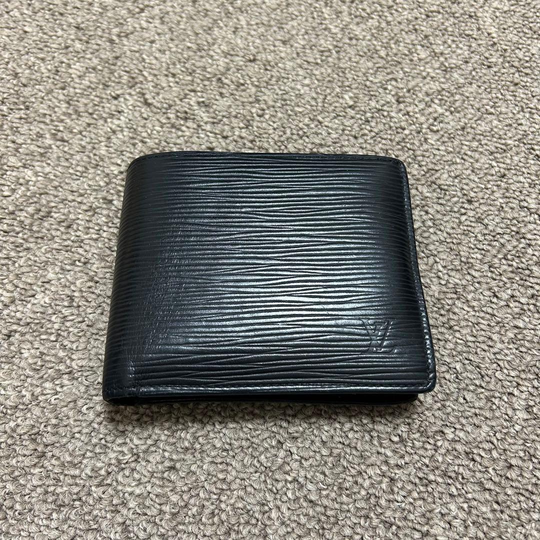 値下げ済み-LOUIS VUITTON-二つ折り財布 黒 正規紙袋無料】ルイヴィトン 二つ折り財布 ヴィトン 財布 メンズ