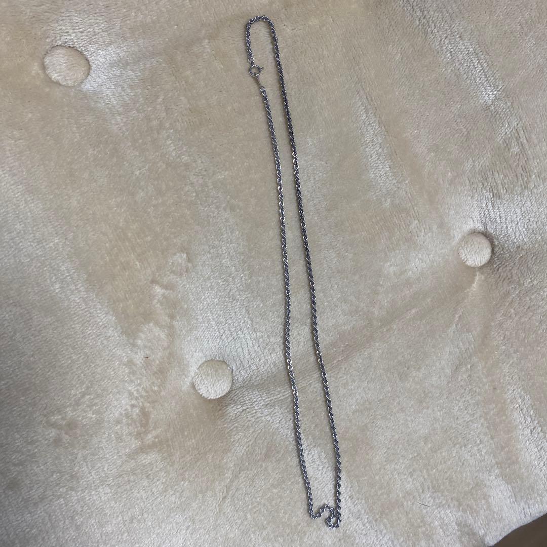 K18WG ロープチェーン ネックレス 約45cm 2.6grams