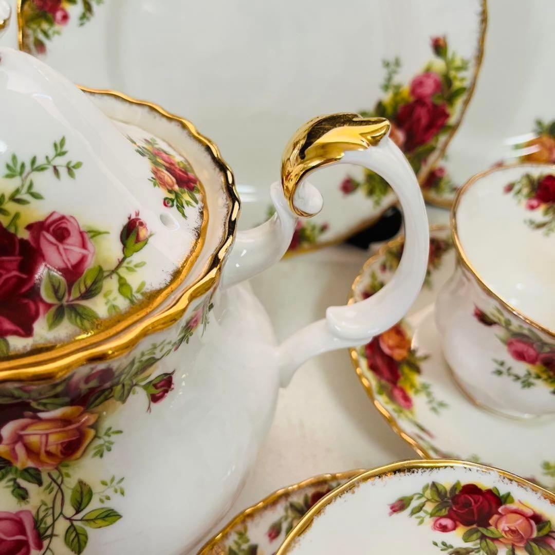 ロイヤルアルバート オールドカントリーローズ 4人用 ポットセット