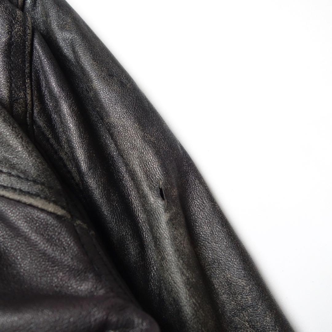 High Neck Leather Riders Jacket Ekam 変形 - メルカリ