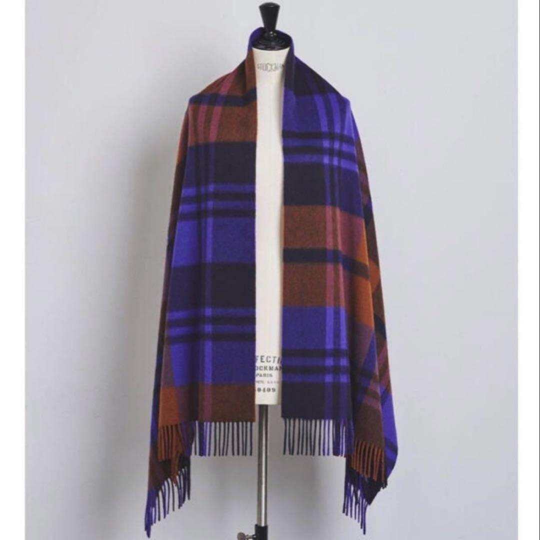 Joshua Ellis カシミヤ大判ストール　パープル　CPG 50717 Joshua Ellis カシミヤ大判ストール パープル CPG 50717 - メルカリ