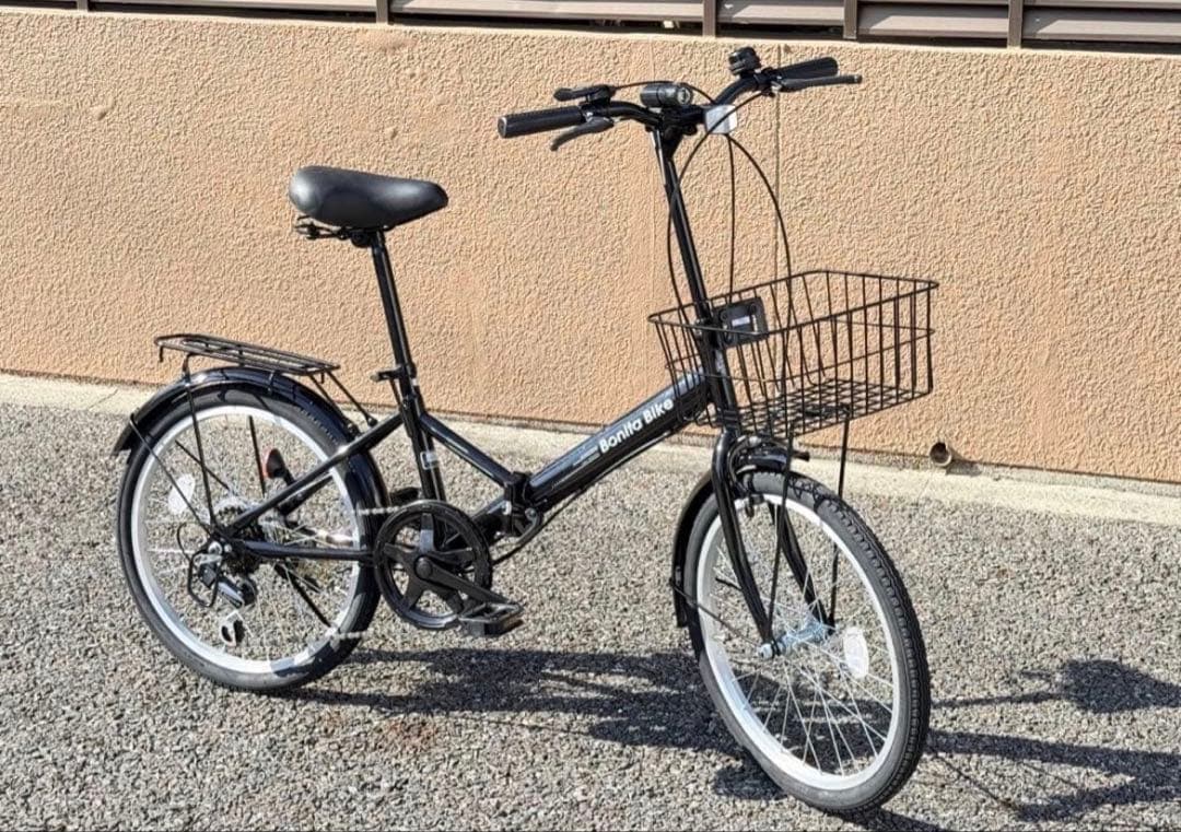 新品未開封　折りたたみ自転車 20インチ マットブラック　シマノ6段ギア 折りたたみ自転車 20インチ シマノ6段変速ギア 折畳み 自転車 折り畳み