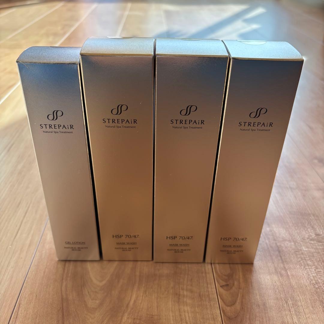 ストレピア　マスクウォッシュ110g3本と薬用美白ゲルローション60ml1本 Amazon.co.jp: ストレピア STREPAiR スキンケア基本2点Aセット（マスク