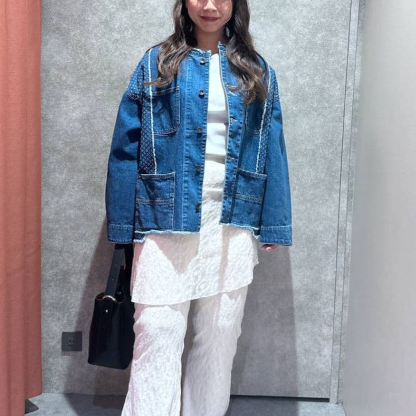 2025 ニコアンド リメイクカバーオール デニムジャケット - メルカリ