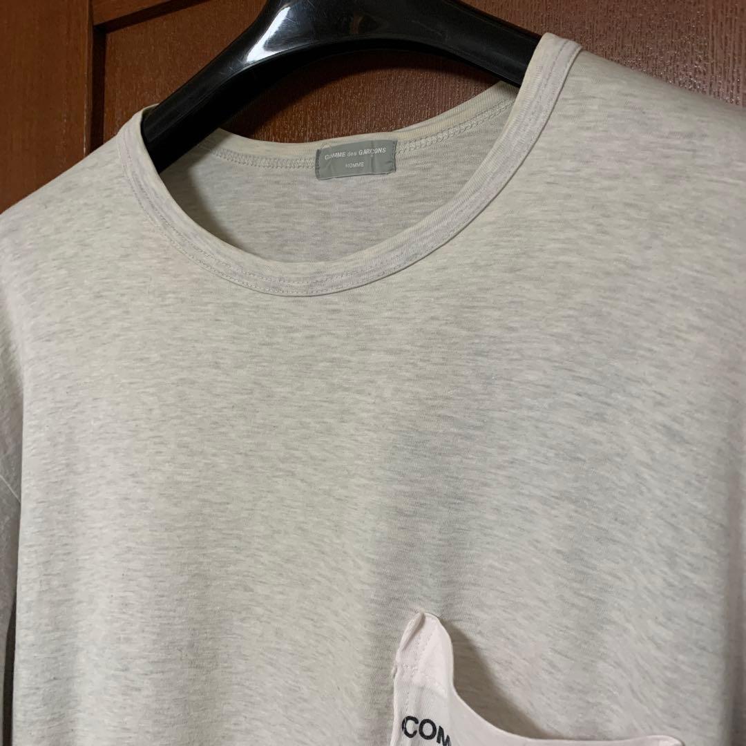 AD1993 田中オム カットソー ロゴプリントポケット コムデギャルソン
