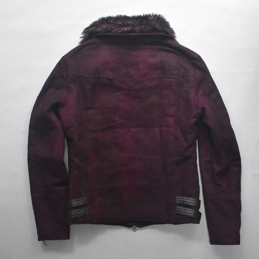 00s TORNADO MART grunge suede fur jacket - メルカリ