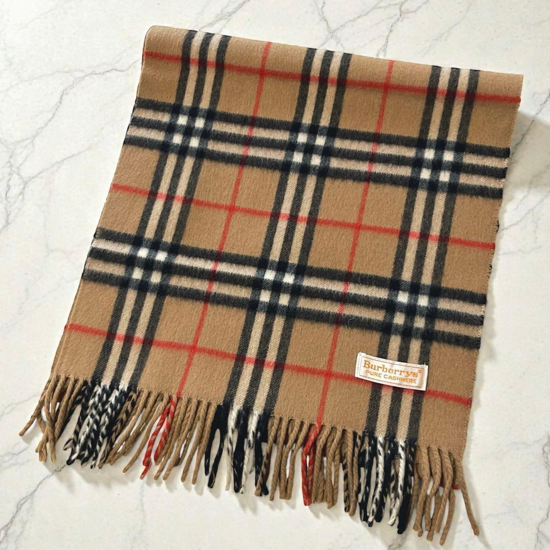 極美品✨バーバリー　カシミヤ100 ノバチェック　マフラー BURBERRY（バーバリー） ノバチェック マフラー カシミヤ100