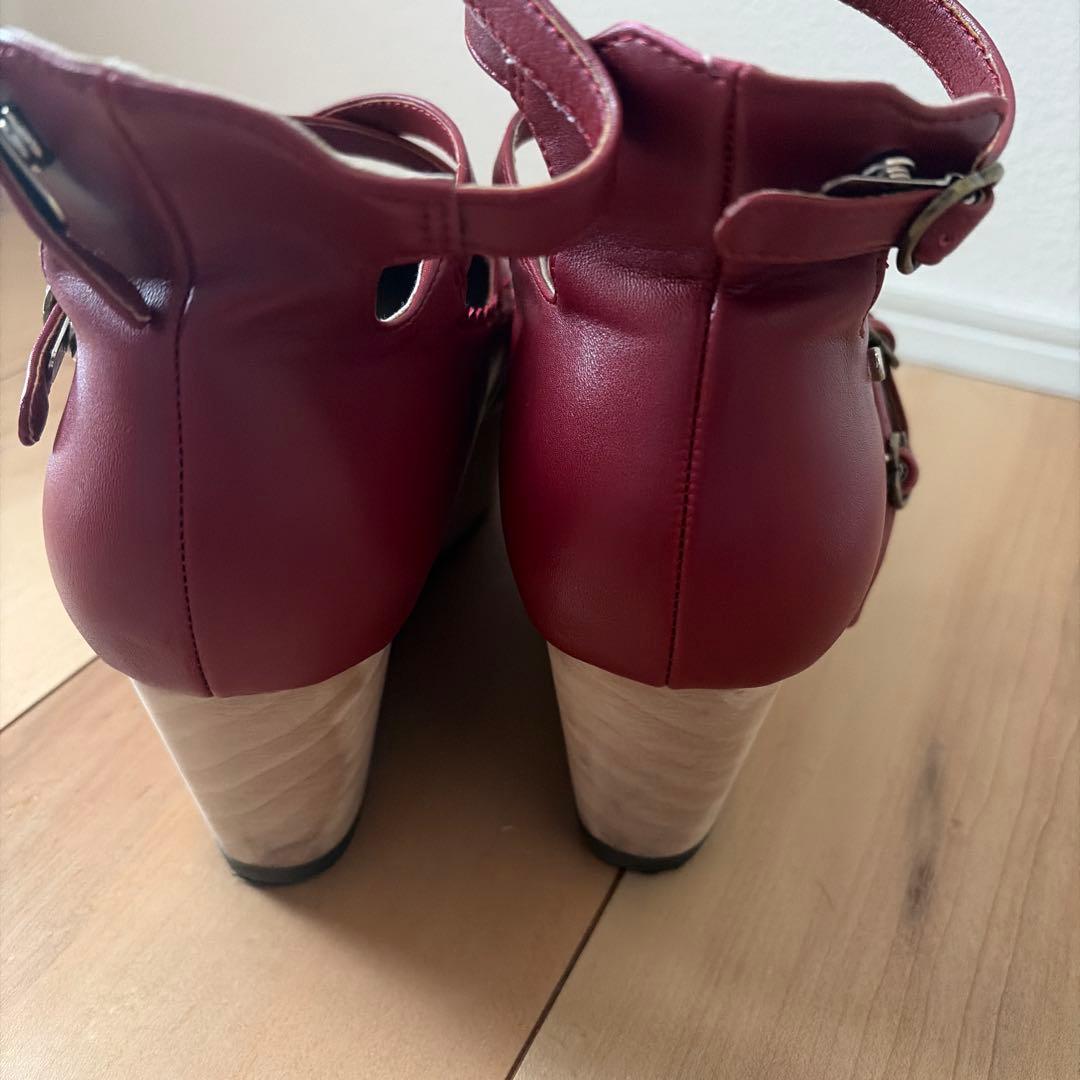 ヴィクトワールシューズ えんじ Lサイズ - メルカリ