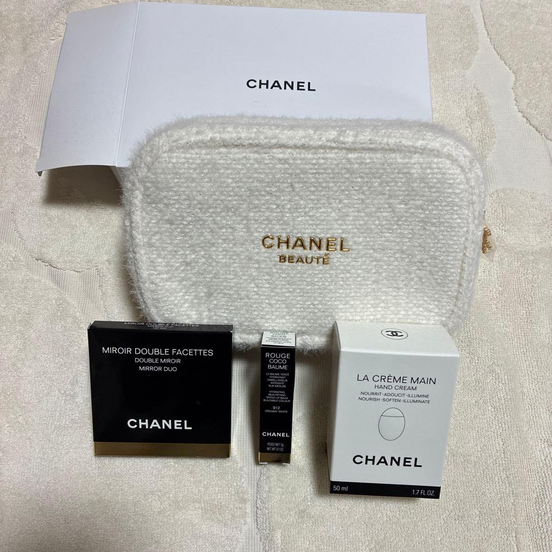 新品未使用！CHANELエッセンシャルケアセット※おまけ鏡付き CHANEL シャネルホリデークリスマスコフレ2024 エッセンシャルケア