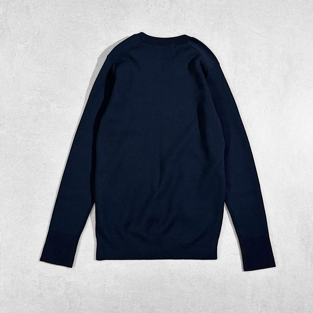 極美品 AP STUDIO ウール100% クルーネックニット ネイビー 上質