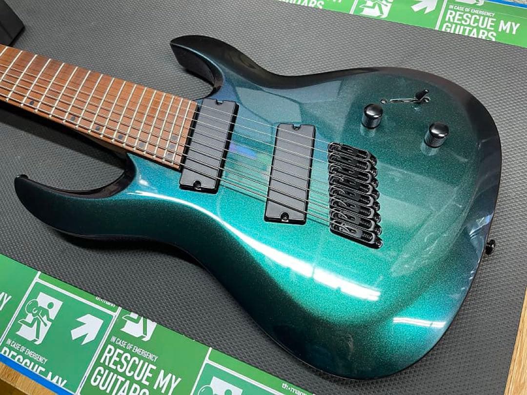 激レア美品】Harley Benton 8弦ギター グラデーショングリーン