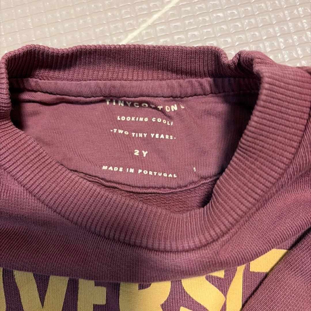 tiny cottons タイニーコットン スウェット 2y エンジ色 - メルカリ