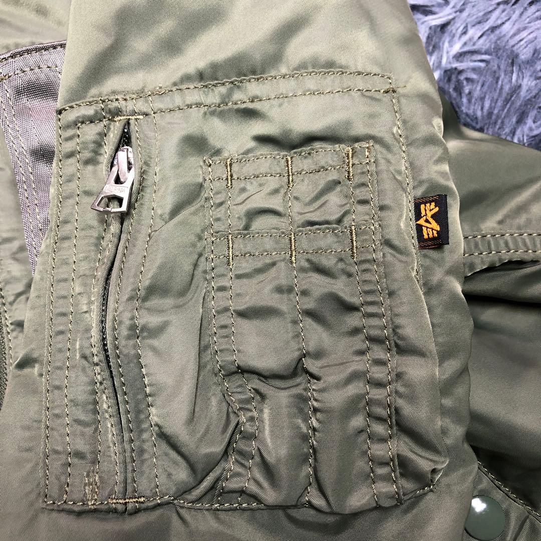 ALPHA リバーシブル スカジャン MA-1 鷹 龍 ボンバージャケット 刺繍