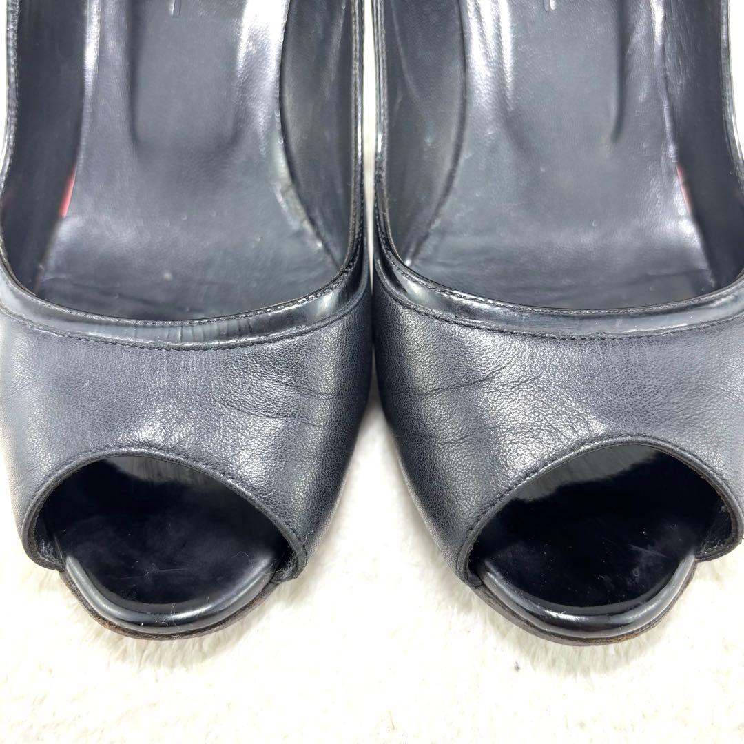 CHANEL シャネル パンプス カーフ＆エナメル ブラック36C（23㎝）