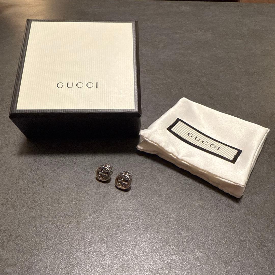 【両耳用】GUCCI ダブルGロゴ シルバーピアス GUCCI（グッチ） ピアス ダブルG 両耳 GGロゴ レディース メンズ