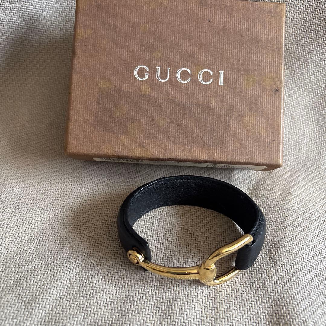 GUCCI ホースビット バングル ブレスレット ブラック× ゴールド金具 楽天市場】グッチ オールドグッチ パイソンレザー ホースビット