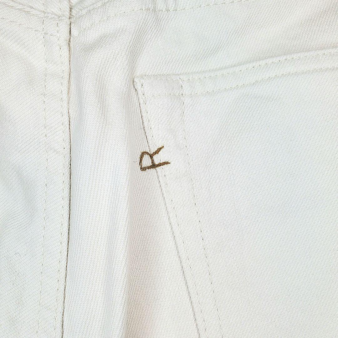 【極美品】45R 空比古比女 ホワイトデニム ユニセックス 30インチ