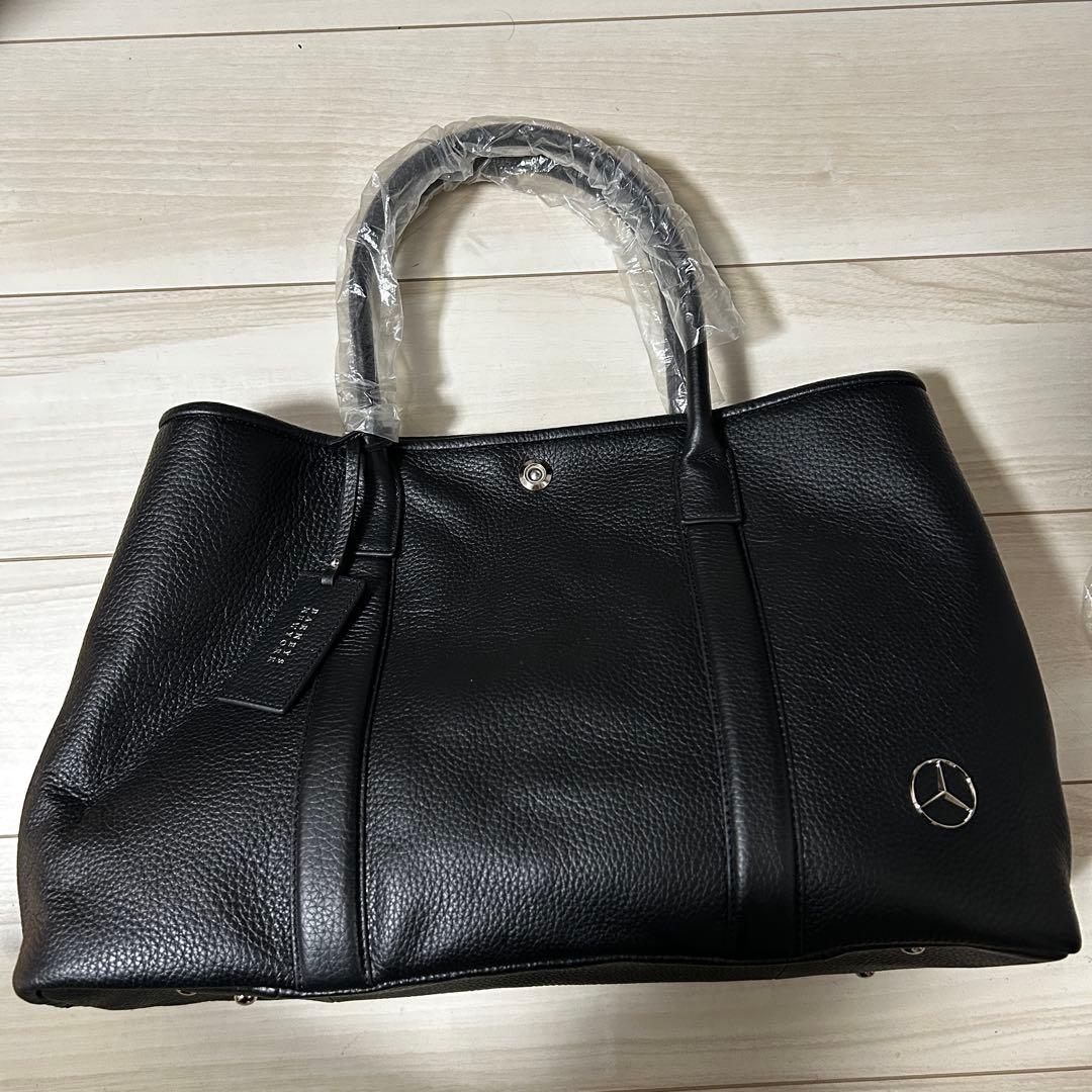 バーニーズニューヨーク×メルセデスベンツ トートバッグ 本革 黒 A4可