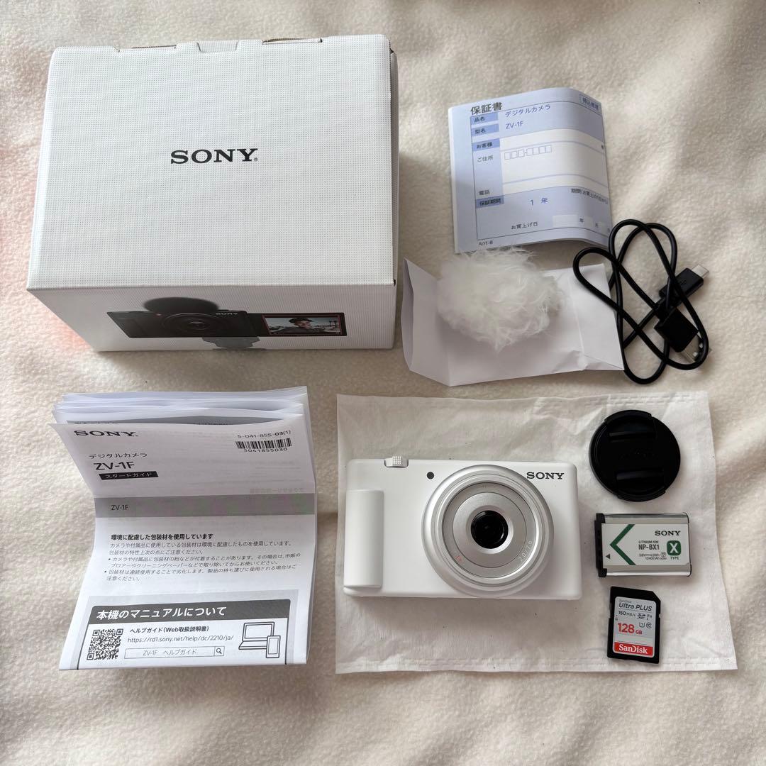SONY ZV-1F ホワイト デジタルカメラ SanDisk SDカード Amazon | Sony Vlogカメラ ZV-1F ホワイトバンドル 32GB SDカード付き
