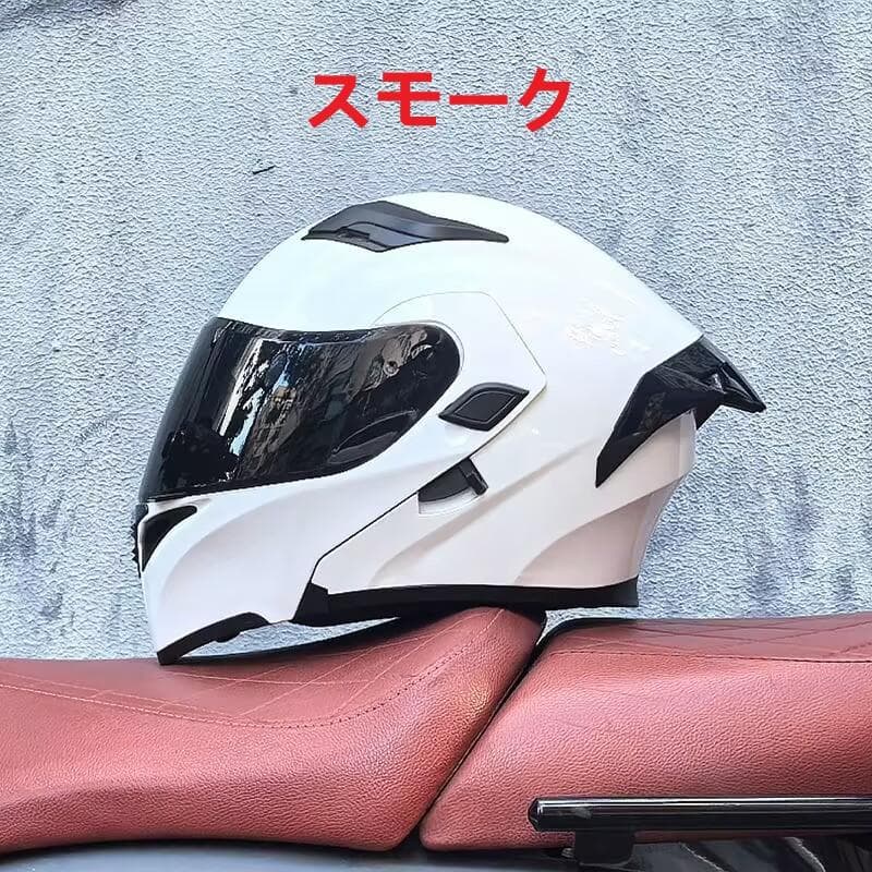 新品 ダブルレンズ フリップアップ システム フルフェイスヘルメット