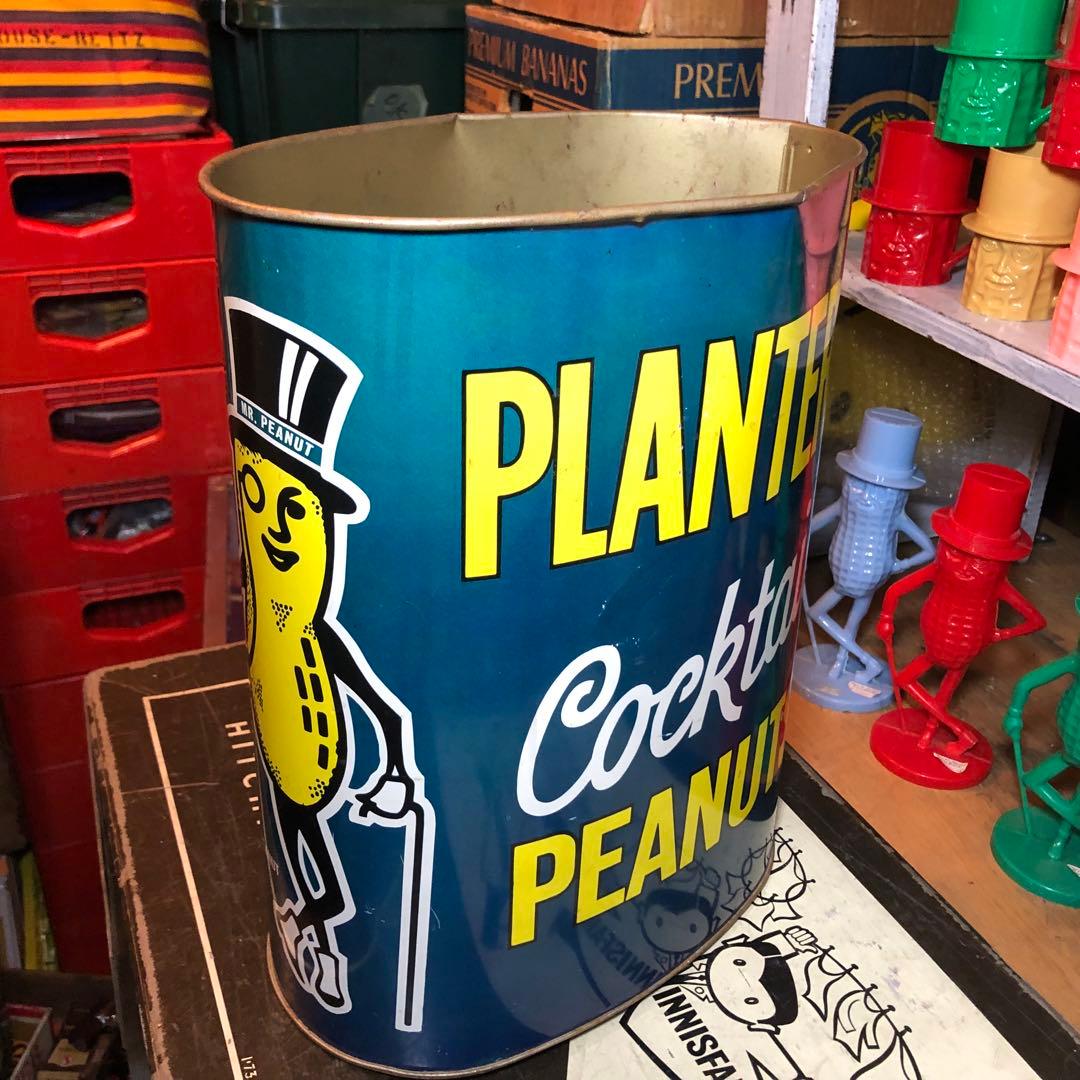 ミスターピーナッツ　1970s ゴミ箱　ビンテージ ミスターピーナッツ ゴミ箱 USA 1970年代 PEANUTS アメリカ CHEINCO社