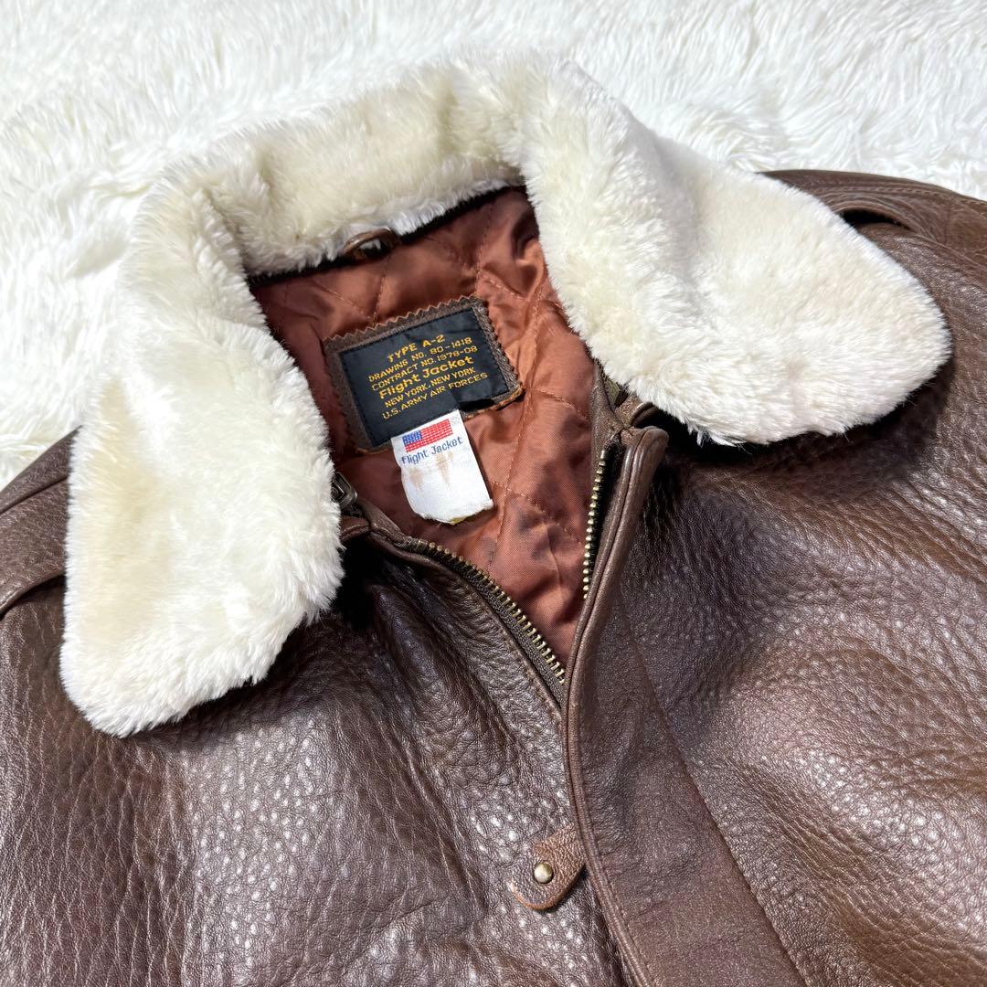 美品】90s A-2 G-1 フライトレザージャケット ダークブラウン 羊革M