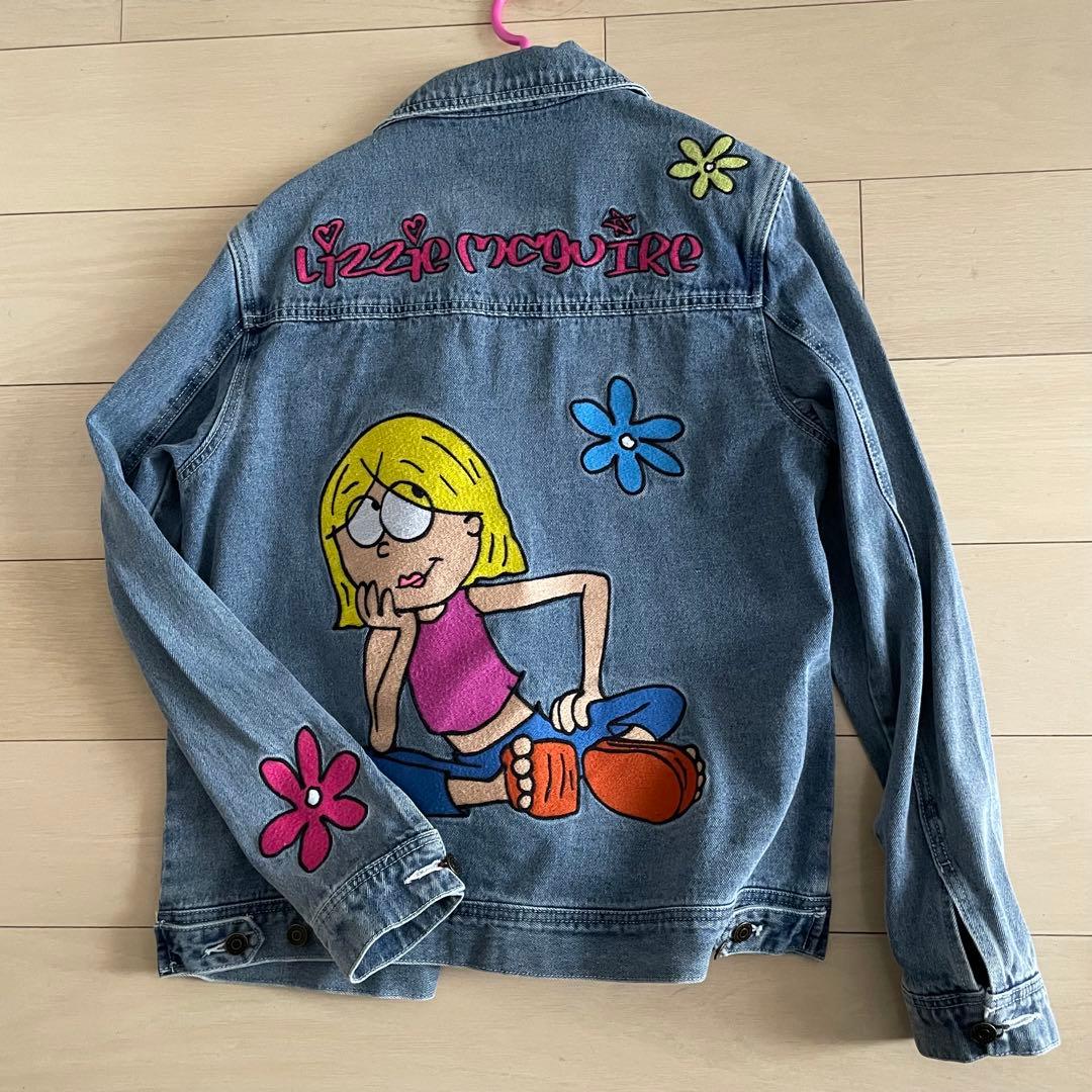 Disney Lizzie McGuire デニムジャケット L/G Vintage Lizzie McGuire Disney Store Embroidered Girls Denim Jacket
