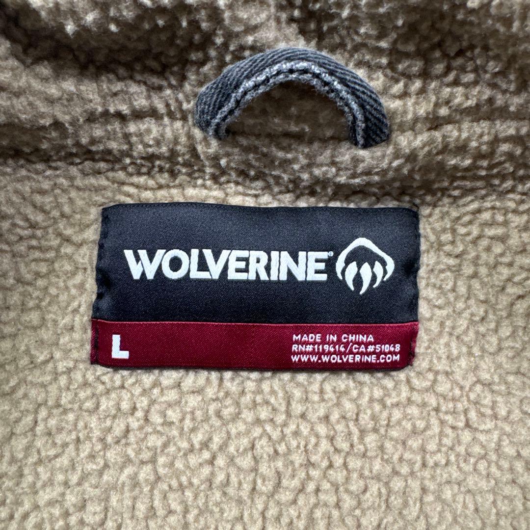 WOLVERINE古着ブラックダックベスト中ボア S80