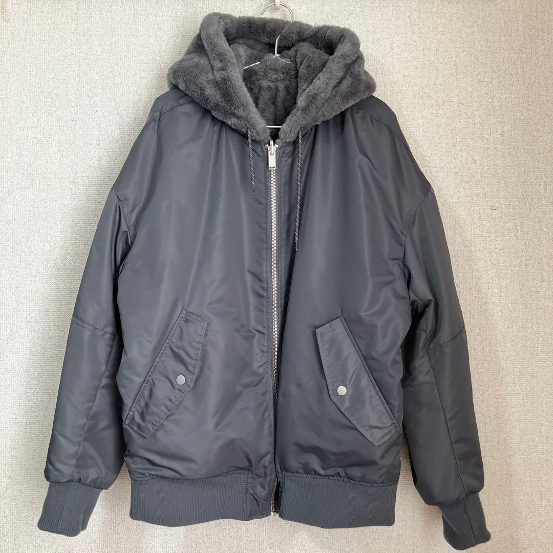 ☆ZARA リバーシブル フェイクファー ボンバージャケット 美品 L