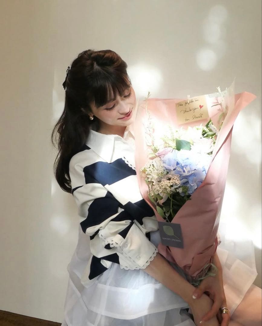 新品未使用】Bibiy. ボーダー柄長袖トップス ラガーシャツ - メルカリ