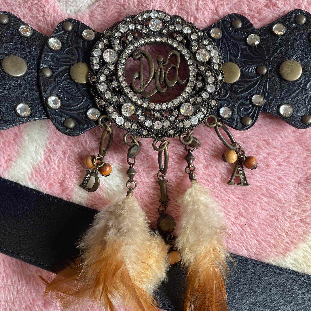 d.i.a. ダイヤ ベルト ギャル 平成ギャル 黒GAL ムーンバックル DAIYA（ダイヤ） ベルト ムーンバックルベルト レオパード柄