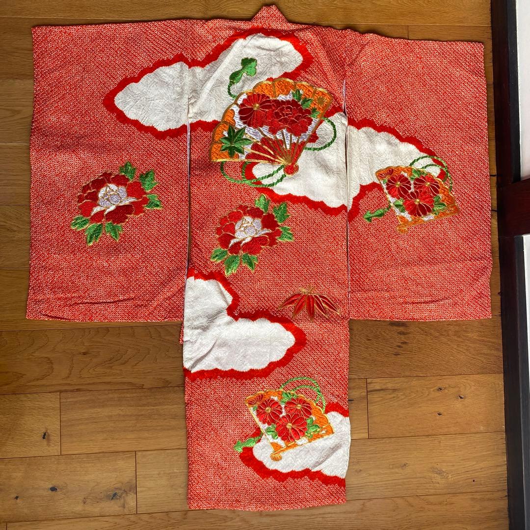 七五三　3歳　絞り　刺繍着物 楽天市場】【レンタル】【七五三レンタル】七五三 着物 3歳 女 女の子