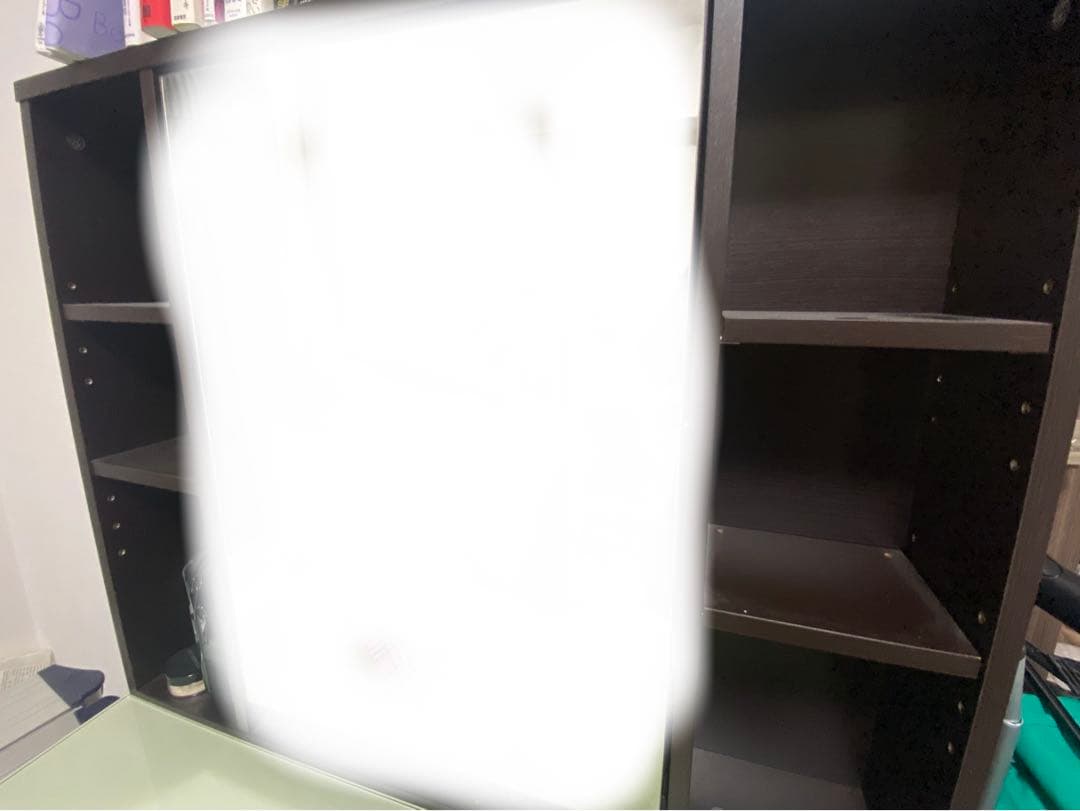 4/25発送まで ほぼ新品 ニトリ 両袖ドレッサーダークブラウン（※イス