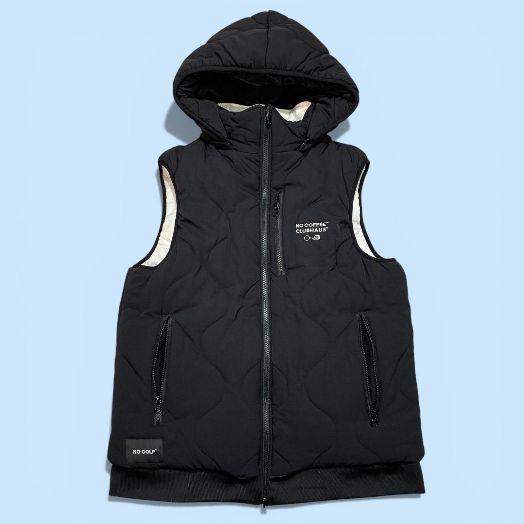 クラブハウス×NO COFFEE 2WAY リバーシブル 中綿 ジャケット XL ROCHEM（ローシェン） ブルゾン アウター ダブルジップ比翼デザイン裏