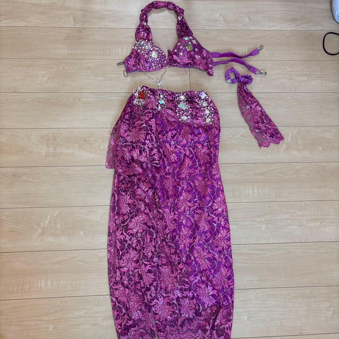 t*o様 magic (タグなし)ベリーダンス衣装　ピンク ベリーダンス衣装 ときめきネオンピンク (M-L) CT2933 オリエンタル