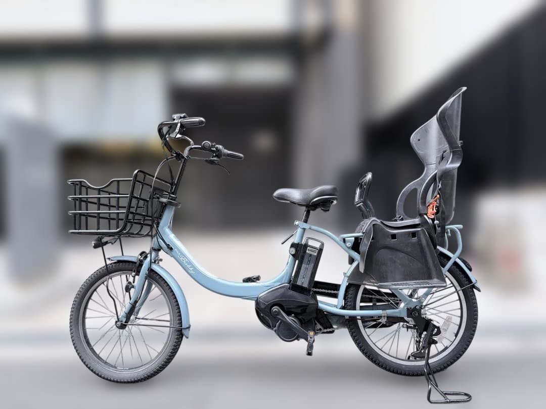 大阪府　子供乗せ　ヤマハ　水色 電動アシスト自転車 チャイルドシート付き ヤマハ発動機 電動自転車 子供乗せ ヤマハ PAS babby（パス バビー