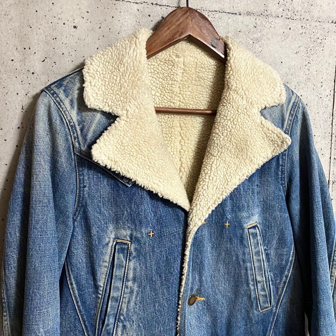 07AW☆野口強着 ナンバーナイン デニム ランチコート ボアジャケット 2