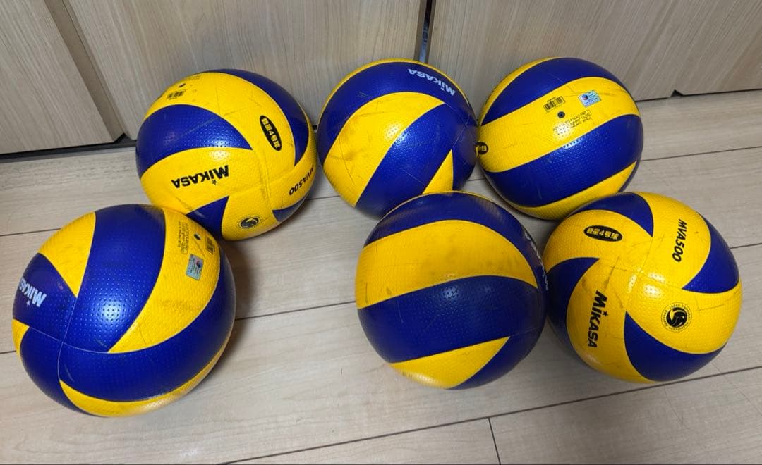 バレーボール　軽量四号球　６個 MIKASA（ミカサ） バレーボール 6個セット 4号球 検定球 V400W ボール